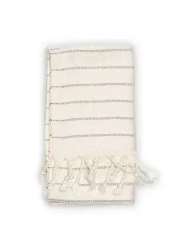Pokoloko Bamboo Hand Towel by Pokoloko | Mist Striped – Luxury Turkish Cotton & Bamboo, Antimicrobial, Multi-Use