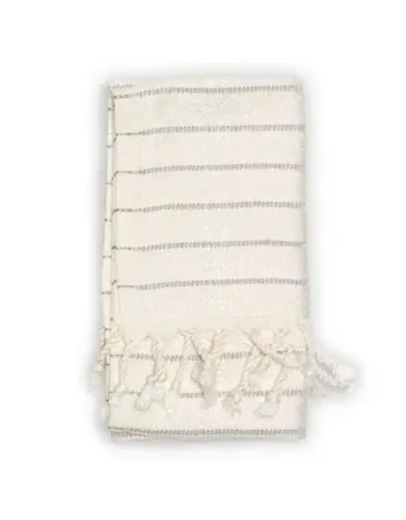 Pokoloko Bamboo Hand Towel by Pokoloko | Mist Striped – Luxury Turkish Cotton & Bamboo, Antimicrobial, Multi-Use