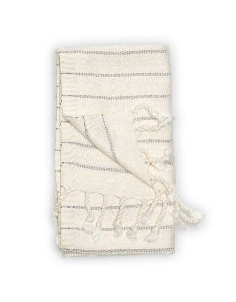 Pokoloko Bamboo Hand Towel by Pokoloko | Mist Striped – Luxury Turkish Cotton & Bamboo, Antimicrobial, Multi-Use