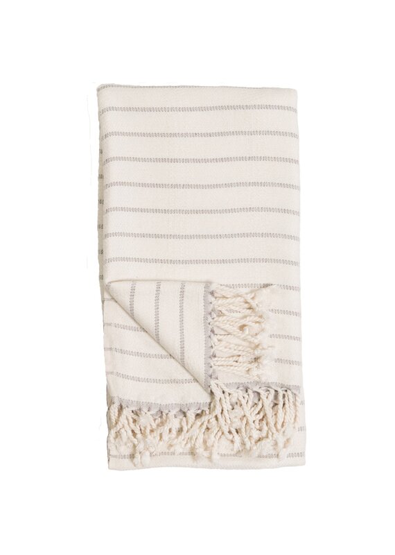 Pokoloko Turkish Cotton & Bamboo Towel by Pokoloko | Mist Striped – Luxury, Antimicrobial, Quick-Dry, Versatile Bath Towel