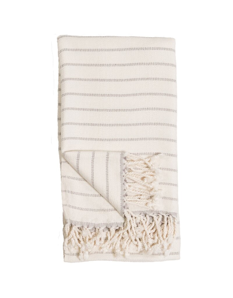 Pokoloko Turkish Cotton & Bamboo Towel by Pokoloko | Mist Striped – Luxury, Antimicrobial, Quick-Dry, Versatile Bath Towel