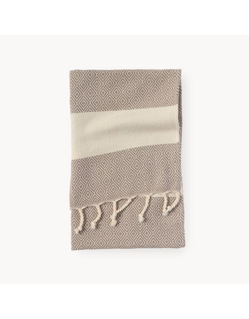 Pokoloko Diamond Turkish Cotton Hand Towel by Pokoloko | Dune: Classic Weave, Soft & Durable