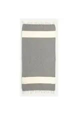 Pokoloko Diamond Turkish Cotton Hand Towel by Pokoloko | Slate: Classic Weave, Soft & Durable