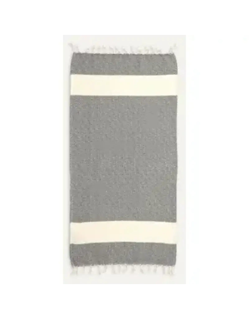 Pokoloko Diamond Turkish Cotton Hand Towel by Pokoloko | Slate: Classic Weave, Soft & Durable