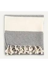 Pokoloko Diamond Turkish Cotton Hand Towel by Pokoloko | Slate: Classic Weave, Soft & Durable