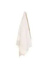 Pokoloko Turkish Cotton Towel by Pokoloko | Cream – Classic Diamond Weave, Soft, Durable, Versatile, Bath & Beach