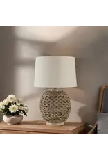 Renwil Noa Woven Rope Table Lamp with Linen Shade