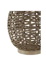 Renwil Noa Woven Rope Table Lamp with Linen Shade