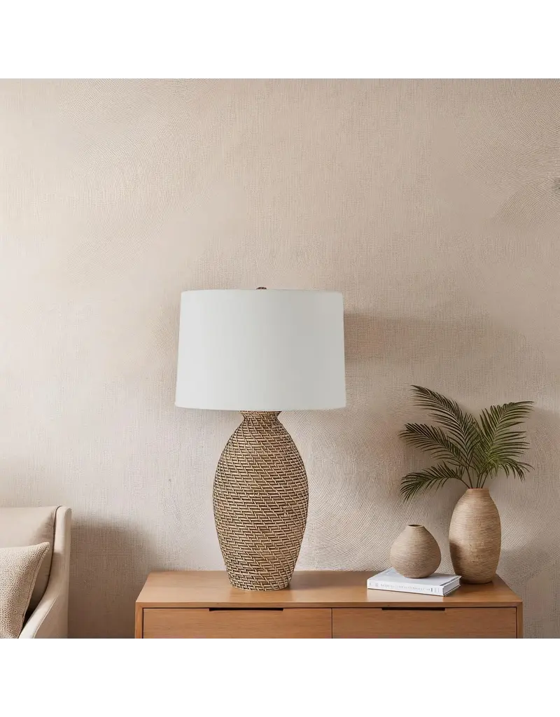 Renwil Santal Table Lamp with Linen Shade