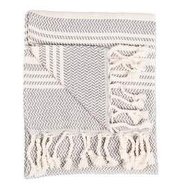 Pokoloko Turkish Cotton Hand Towel Hasir by Pokoloko | Slate