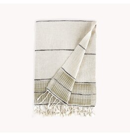 Pokoloko Element Turkish Cotton & Linen Hand Towel by Pokoloko in Olive | Natural Luxe, Eco-Friendly, Versatile