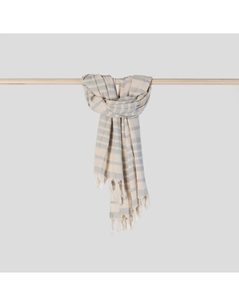 Pokoloko Shannon Turkish Cotton Towel by Pokoloko in Grey | Soft, Absorbent, Versatile