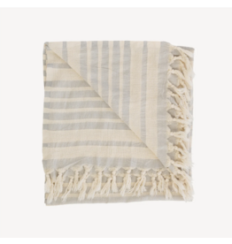 Pokoloko Shannon Turkish Cotton Towel by Pokoloko in Grey | Soft, Absorbent, Versatile