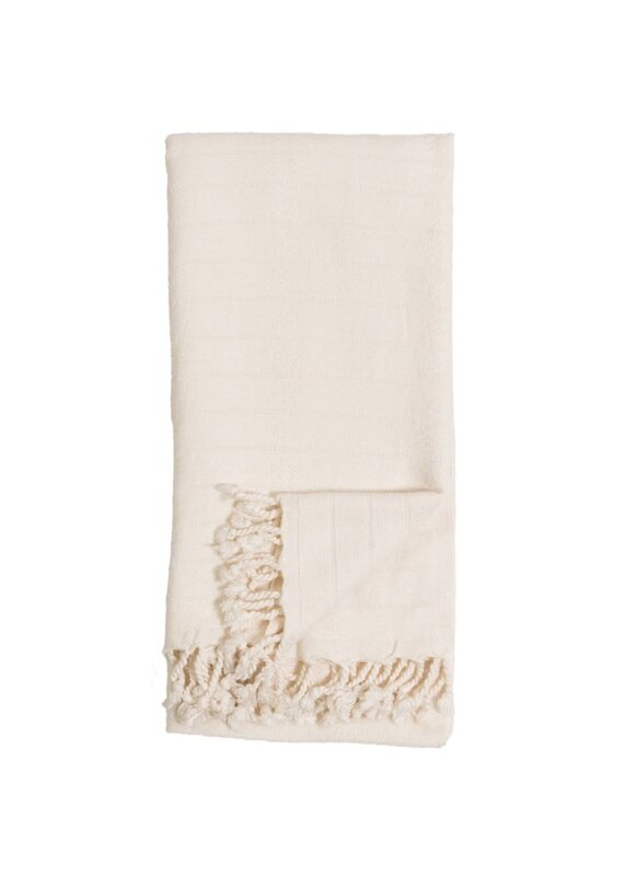 Pokoloko Turkish Cotton & Bamboo Towel by Pokoloko |  Cream – Luxury, Antimicrobial, Quick-Dry, Versatile Bath Towel
