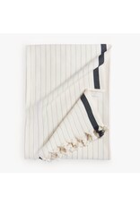 Pokoloko Kaya Turkish Cotton Towel by Pokoloko | Black and Taupe Stripe | Soft, Durable, Versatile