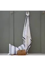 Pokoloko Kaya Turkish Cotton Towel by Pokoloko | Black and Taupe Stripe | Soft, Durable, Versatile