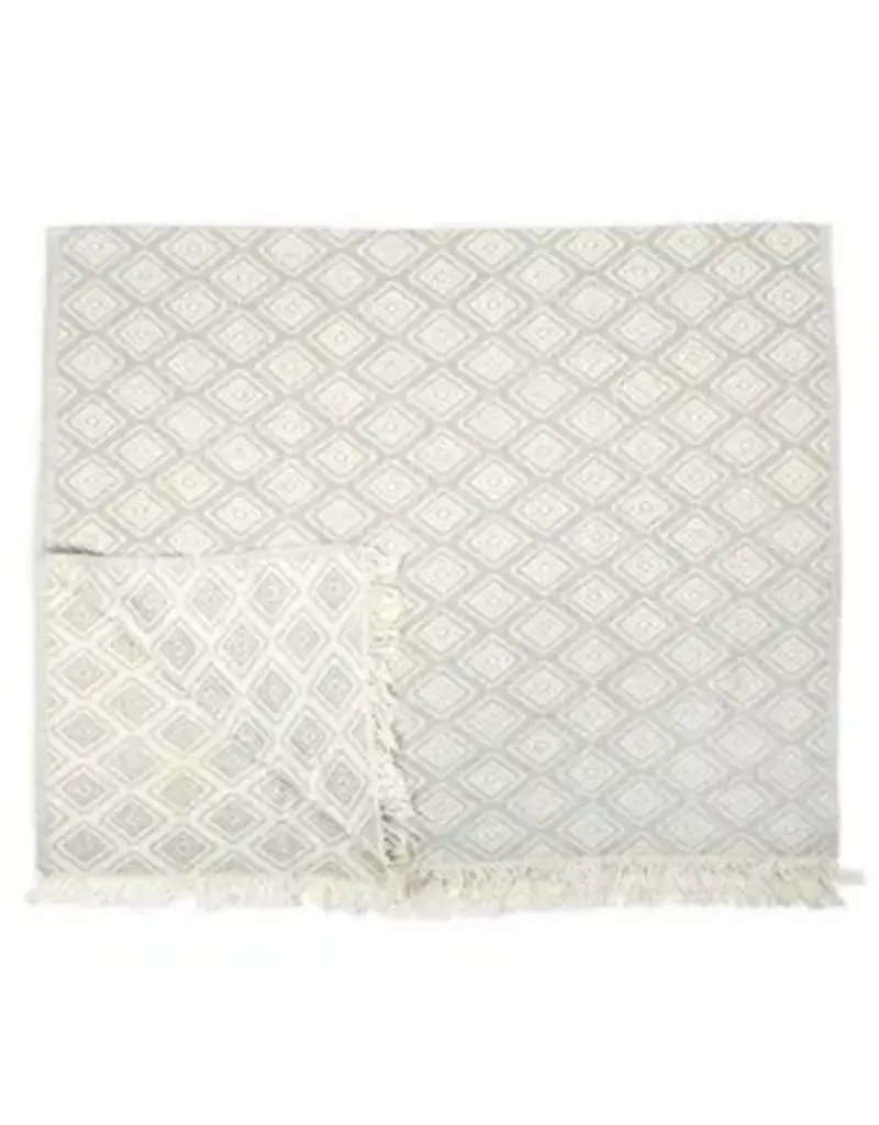 Pokoloko Pyramid Weave Turkish Towel by Pokoloko | Light Grey | Jacquard, Soft, Versatile