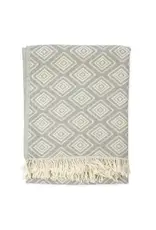 Pokoloko Pyramid Weave Turkish Towel by Pokoloko | Light Grey | Jacquard, Soft, Versatile