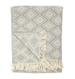 Pokoloko Pyramid Weave Turkish Towel by Pokoloko | Light Grey | Jacquard, Soft, Versatile