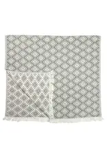 Pokoloko Pyramid Weave Turkish Towel by Pokoloko | Black | Jacquard, Soft, Versatile