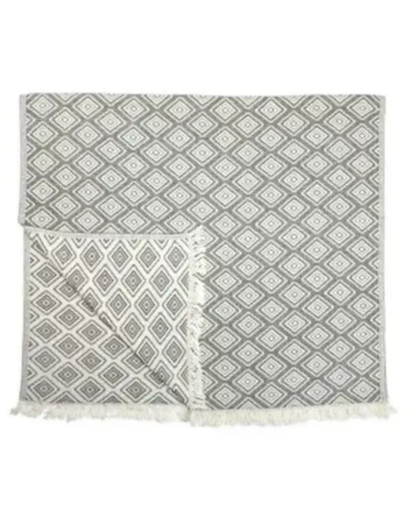 Pokoloko Pyramid Weave Turkish Towel by Pokoloko | Black | Jacquard, Soft, Versatile