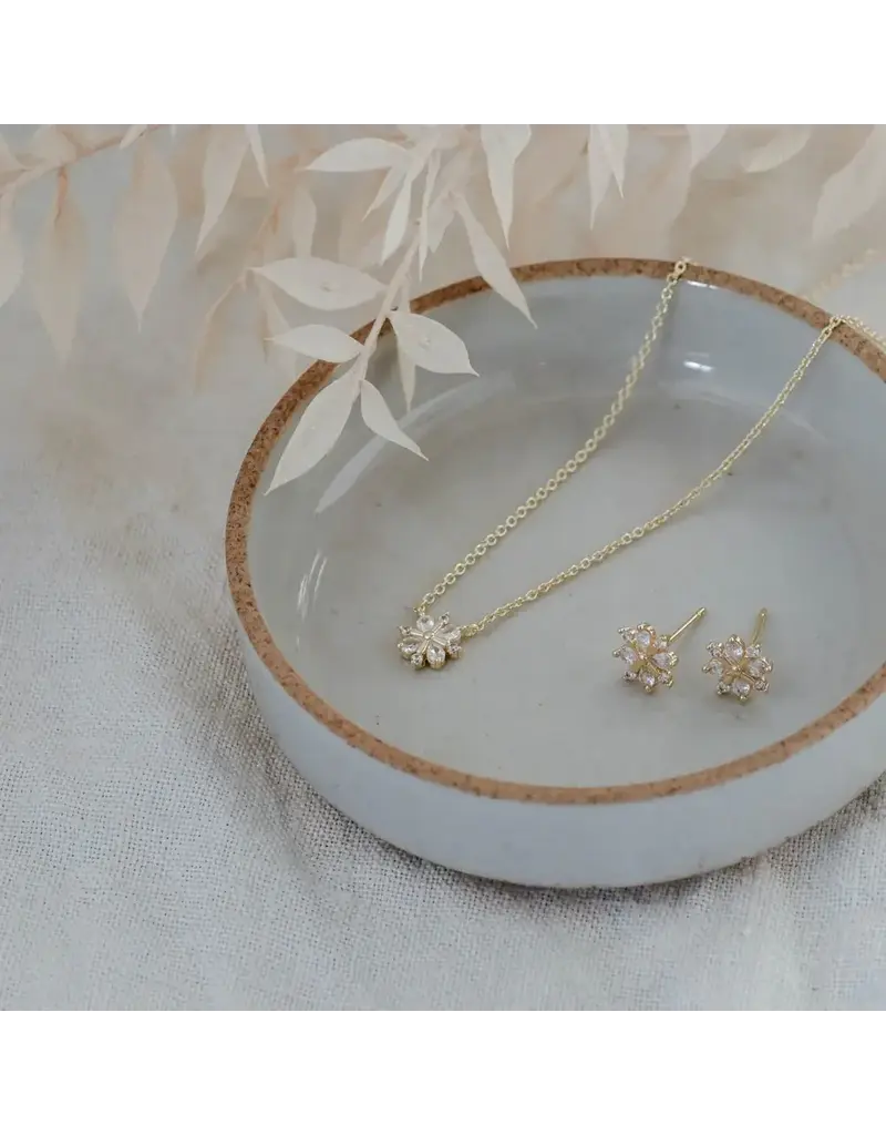 Glee Jewelry Snow Crystal Stud Earrings by Glee