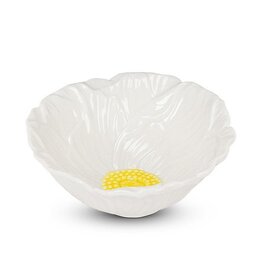 Abbott Collection Small Porcelain Flower Dish | White, Elegant Jewelry Holder, Tealight or Tabletop Decor