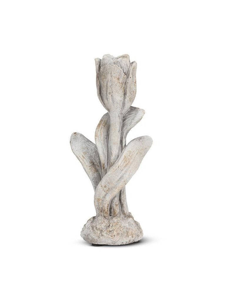 Abbott Collection Tulip Stem Cement Taper Candle Holder