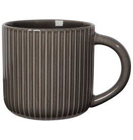 Danica 22oz Stoneware Fluted Mug – Forest Shadow | Large, Modern Green/Grey Mug