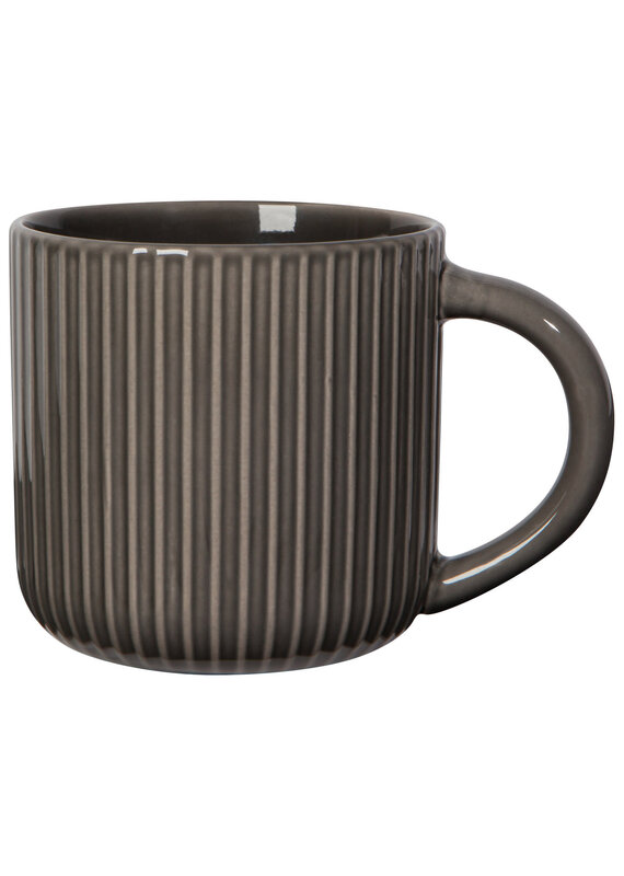 Danica 22oz Stoneware Fluted Mug – Forest Shadow | Large, Modern Green/Grey Mug