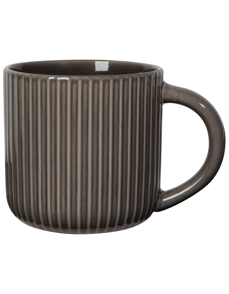 Danica 22oz Stoneware Fluted Mug – Forest Shadow | Large, Modern Green/Grey Mug