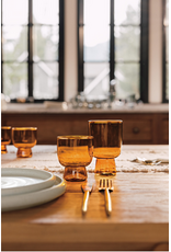 Danica Amber Pedestal Glass | 11oz