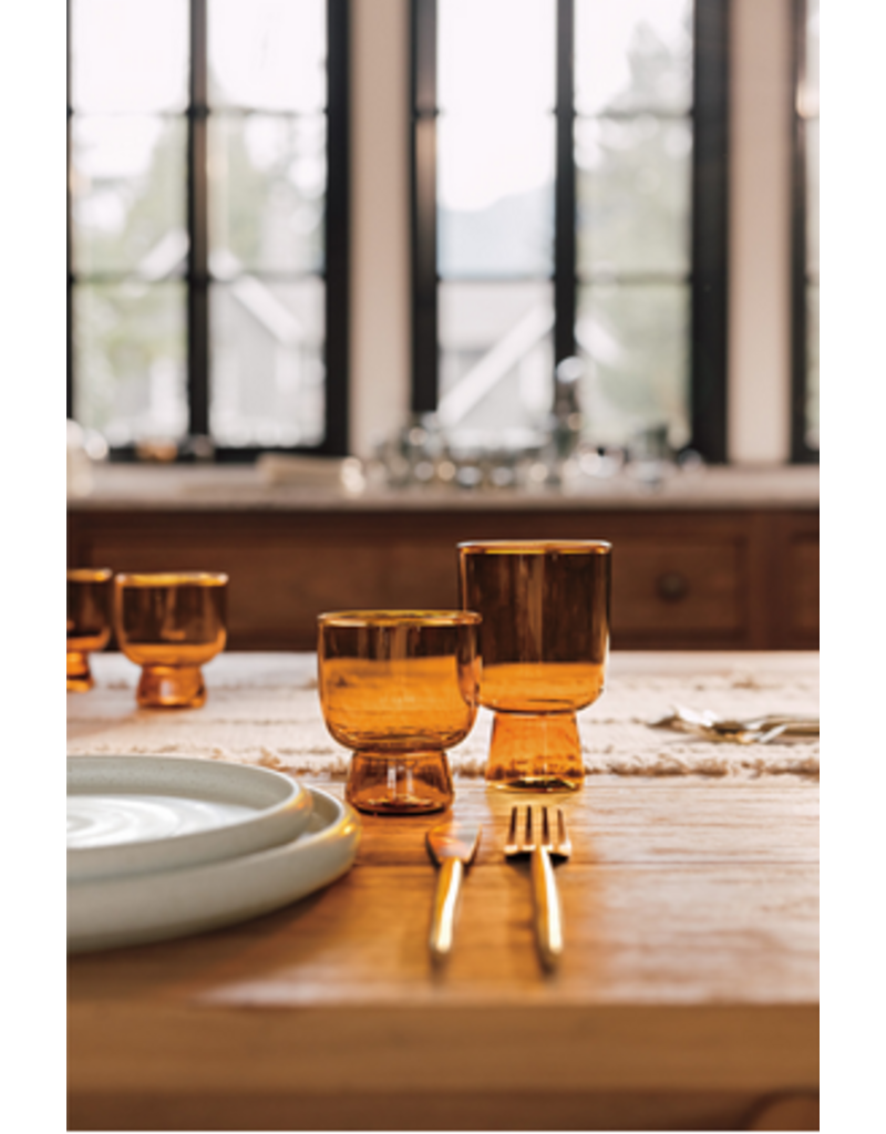 Danica Amber Pedestal Glass | 11oz