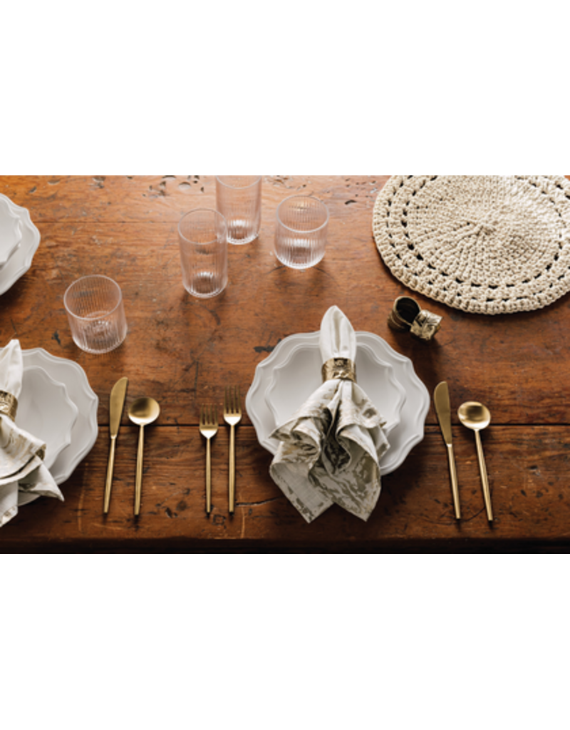 Danica Hand Knotted Cotton Placemat with Gold