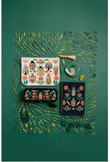 Danica Amulet Embroidered Notebook | Ring-Bound, Hand Screen Printed, Linen & Cotton Cover