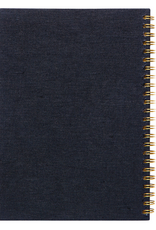 Danica Amulet Embroidered Notebook | Ring-Bound, Hand Screen Printed, Linen & Cotton Cover