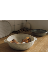 Danica Ivory Stoneware Fruit Bowl | 9" Ceramic Kitchen Colander, Prep & Serve
