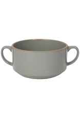 Danica Stoneware Soup Bowl | London Grey, 20oz | Handled, Stackable, Oven & Microwave Safe