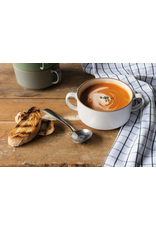 Danica Stoneware Soup Bowl | White, 20oz | Handled, Stackable, Oven & Microwave Safe