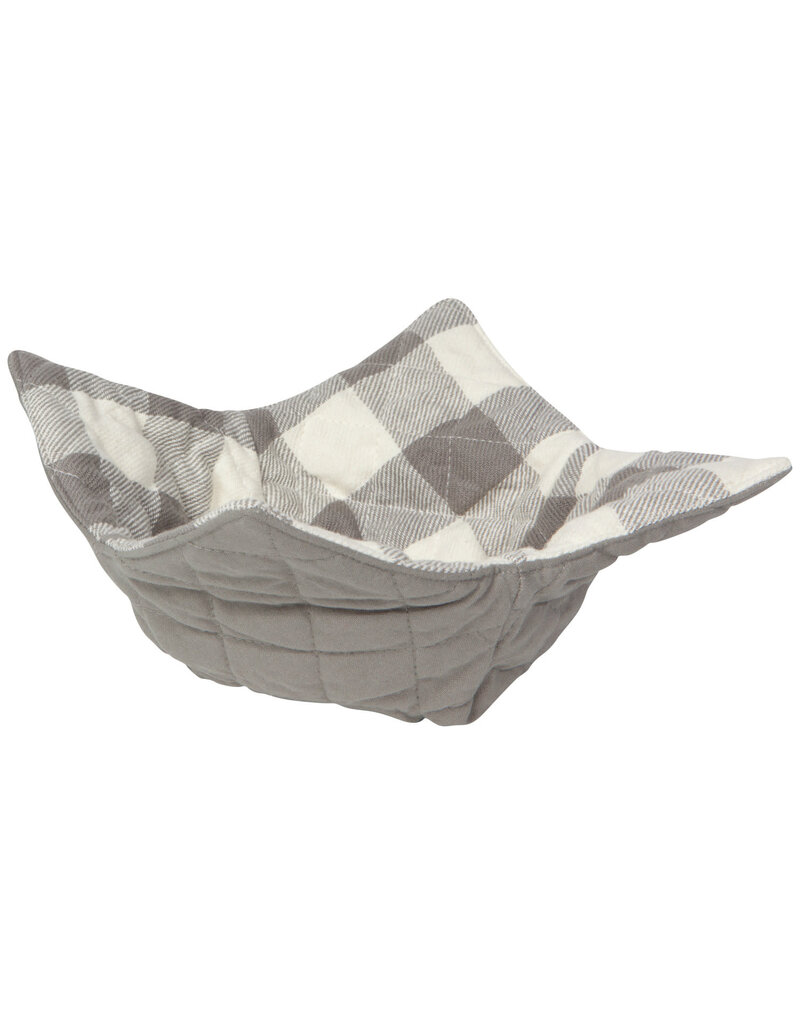 Danica London Gray Bowl Cozy | Microwave Safe, Reversible, Cotton, Cool-to-Touch