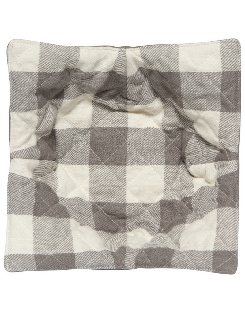 Danica London Gray Bowl Cozy | Microwave Safe, Reversible, Cotton, Cool-to-Touch