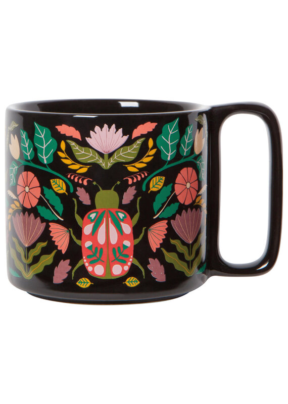 Danica Amulet Midi Studio Mug | Scarab Design, 11oz Stoneware, Dishwasher & Microwave Safe