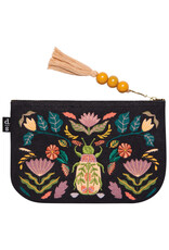 Danica Amulet Small Zipper Pouch | Embroidered Scarab