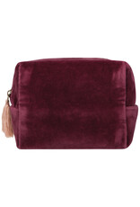 Danica Plume Embroidered Pouch | Cotton Velvet, Tassels & Beading, Elegant Trinket Bag