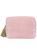 Danica Gardenland Embroidered Pouch | Snail Motif, Cotton Velvet, Tassels & Beading