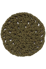 Danica Olive Knotted Trivet – Handmade Cotton Hot Pad