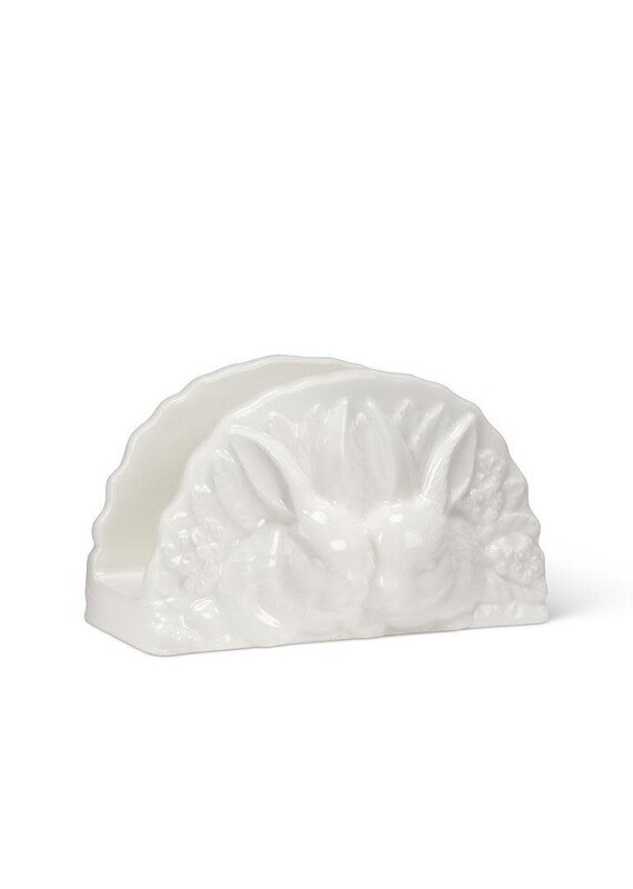 Abbott Collection Ceramic Bunny Napkin Holder – Cute Tabletop Décor for Spring & Easter
