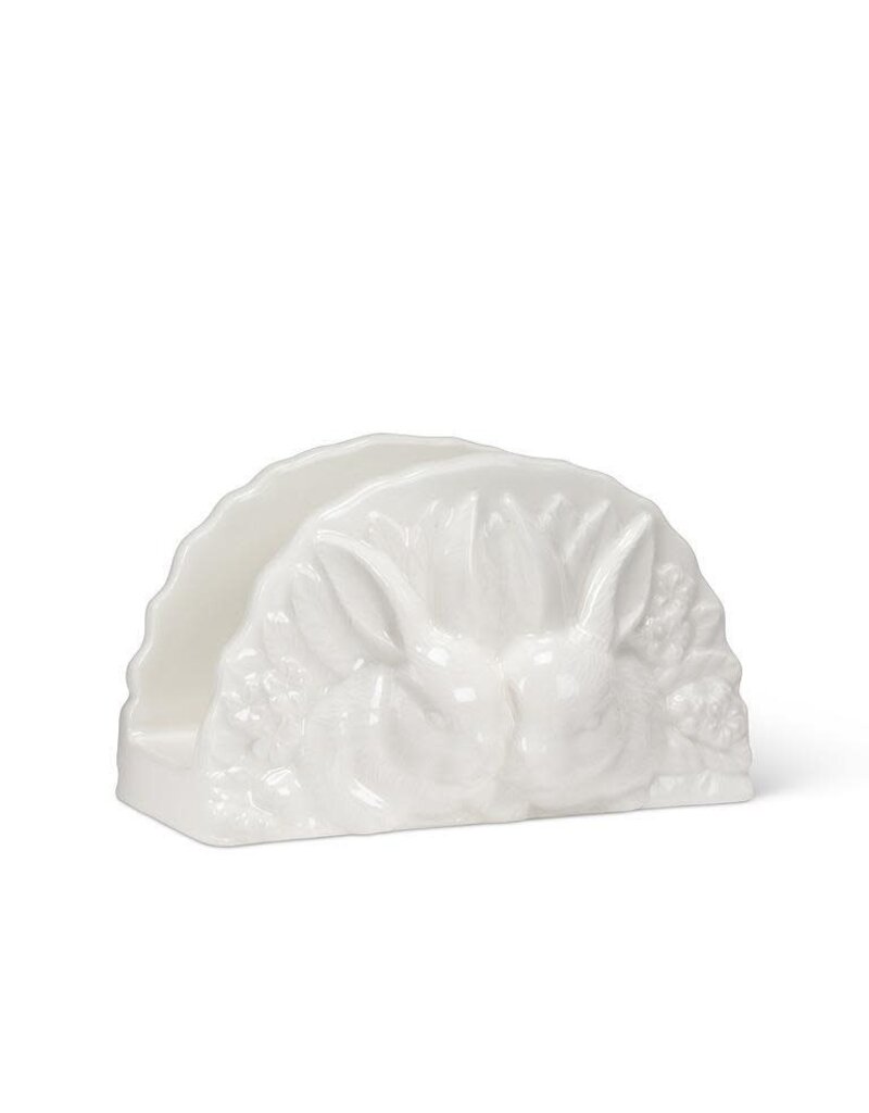 Abbott Collection Ceramic Bunny Napkin Holder – Cute Tabletop Décor for Spring & Easter