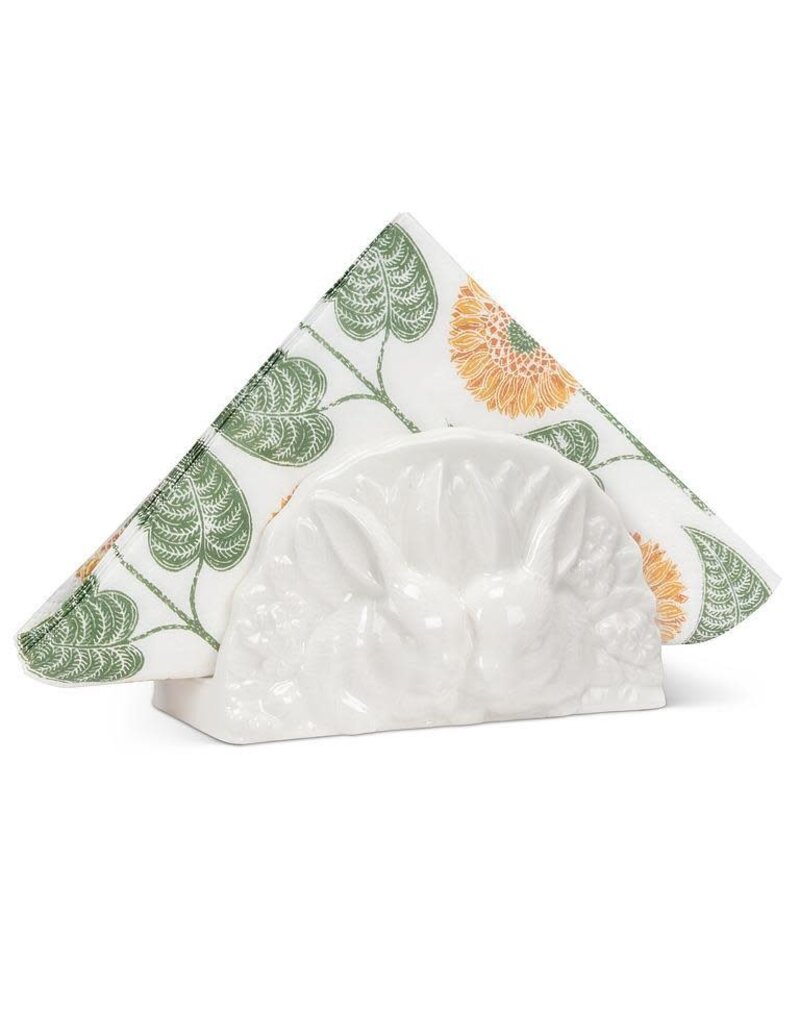 Abbott Collection Ceramic Bunny Napkin Holder – Cute Tabletop Décor for Spring & Easter