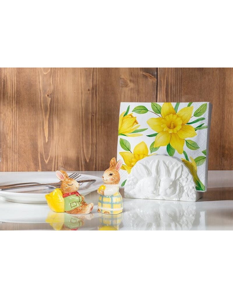 Abbott Collection Ceramic Bunny Napkin Holder – Cute Tabletop Décor for Spring & Easter
